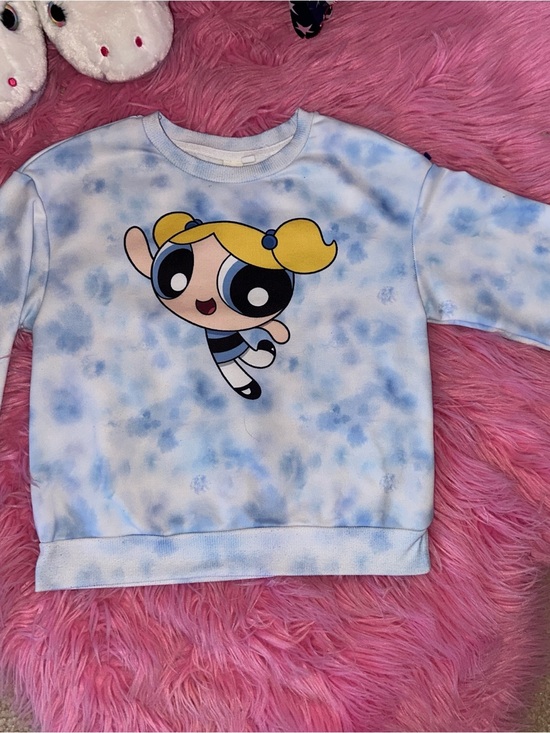 Cartoon Network Other - Power Puff Girls Cartoon Network Kids Bubbles Tie-Dye Sweatshirt